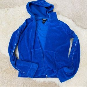 EXPRESS brand crystals terry zipper hoodie jacket
